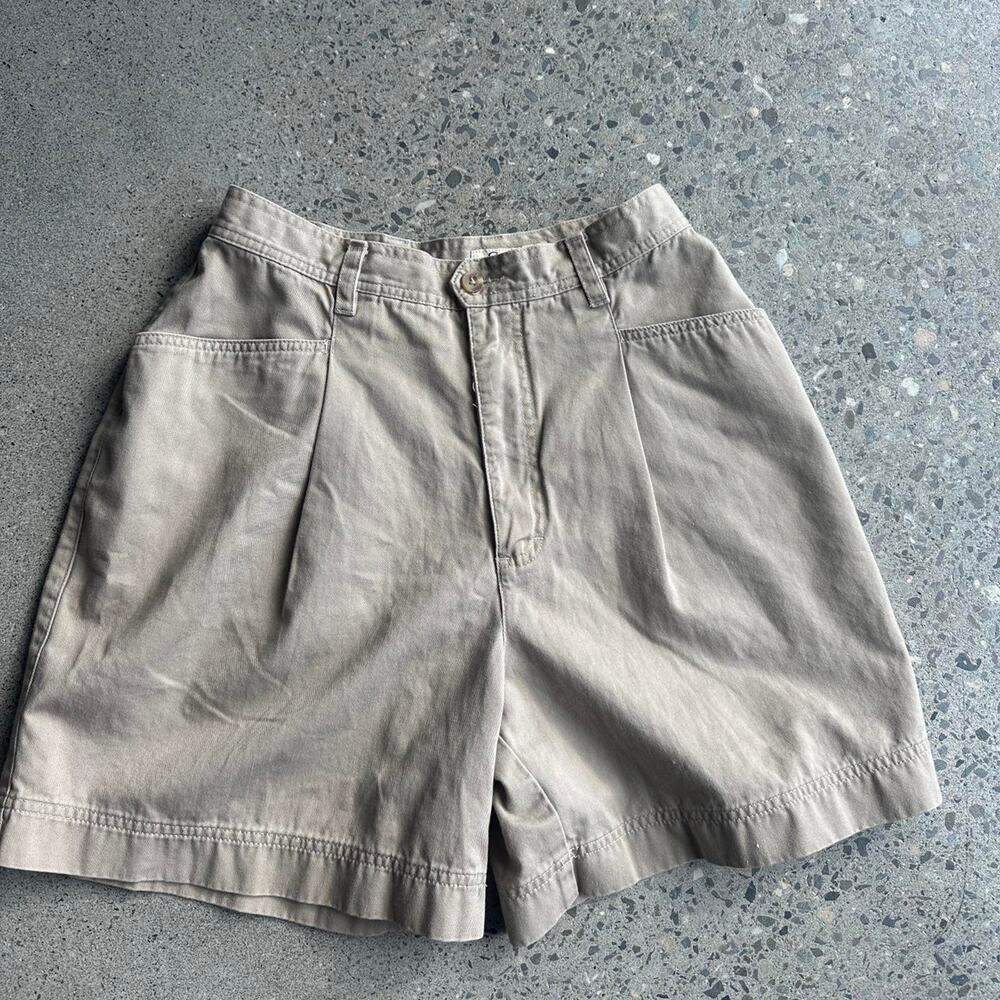 Eddie Bauer Women’s 8 Khaki High Rise Shorts Classic Utility Vintage 90s